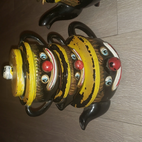 Very Vintage 40's 50's Thames Handpainted Clown Tea Set Japan - Picture 2 of 10